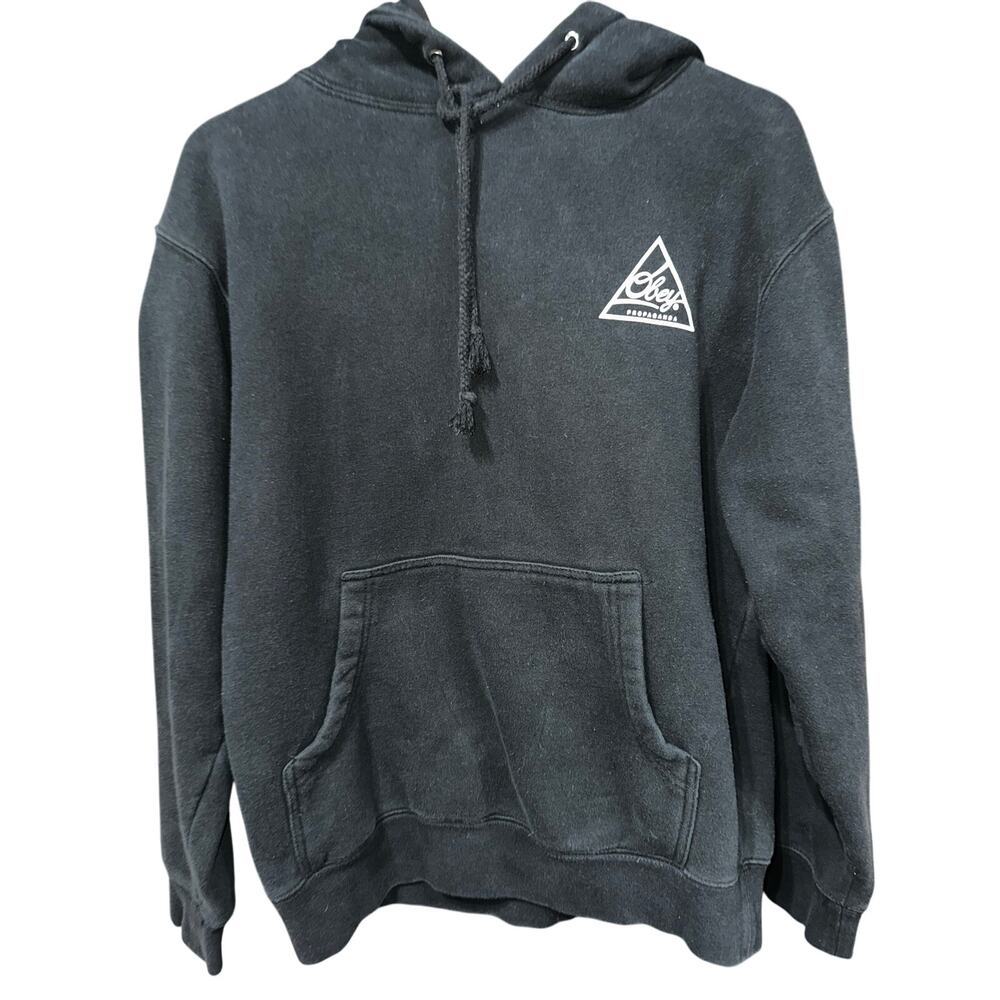 Obey Men’s Propaganda Hoodie Sweat shirt Graphics Black S Streetwear